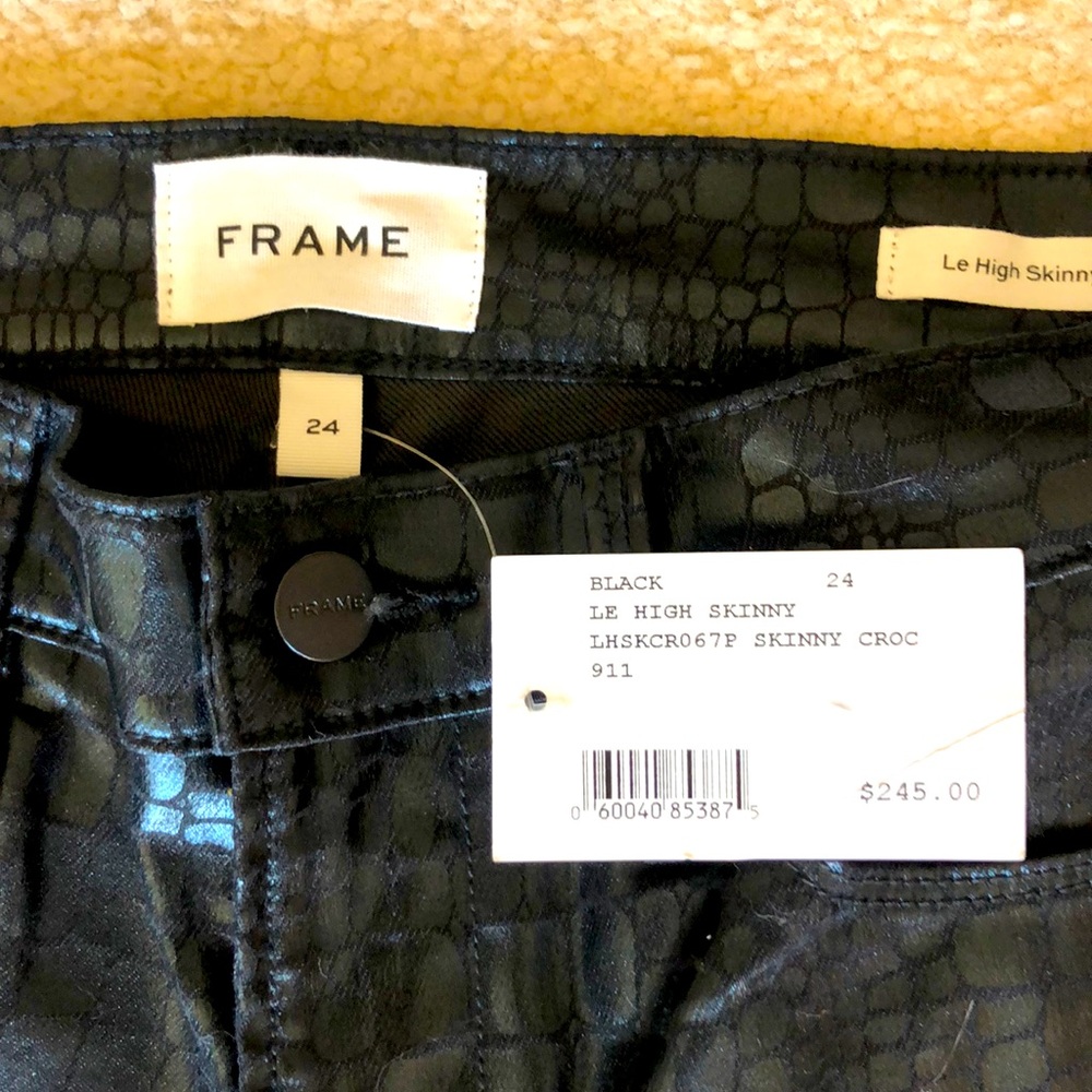Fabulous Frame croc embossed skinny jean!!